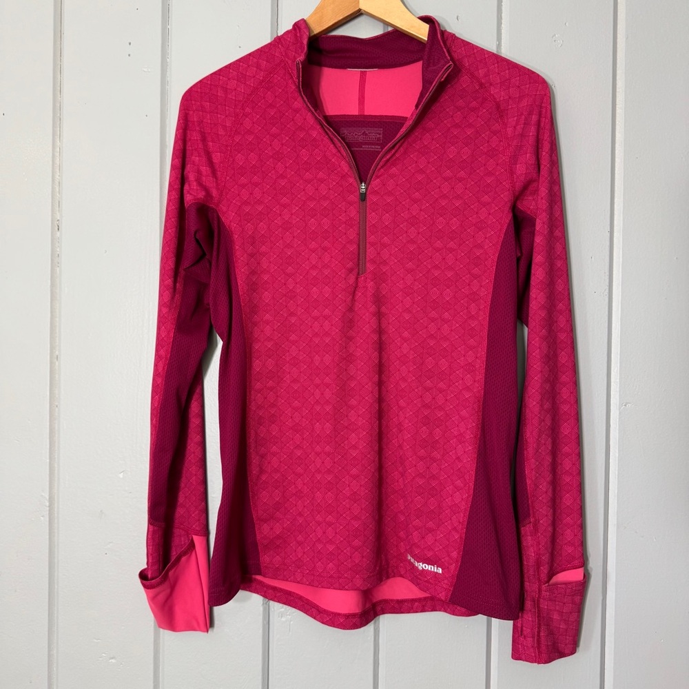 Patagonia Pink All Weather Zip-Neck‎ Shirt Women's Size Small